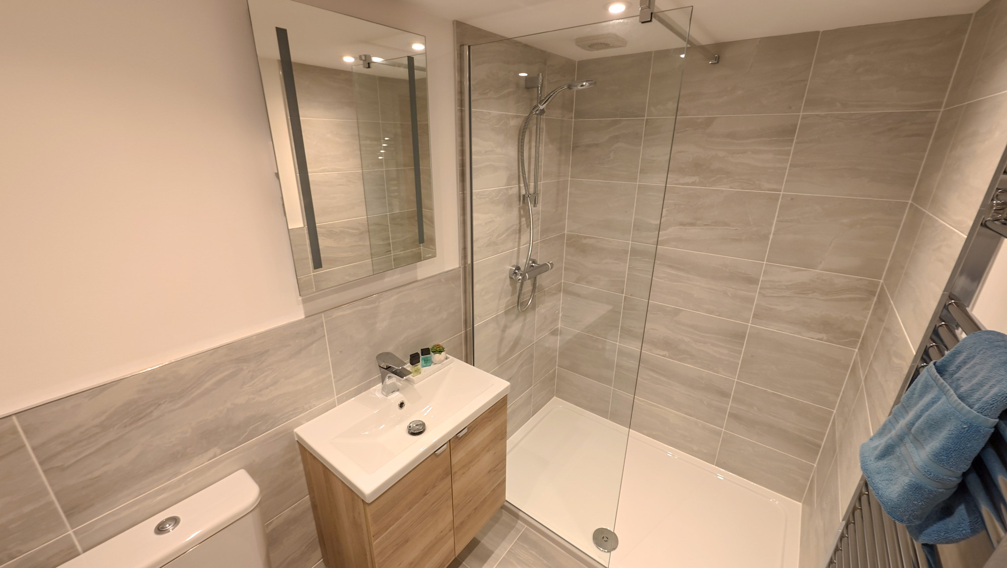 Bathroom with walk in shower
