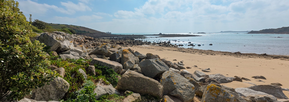 Down on Porthcressa Beach